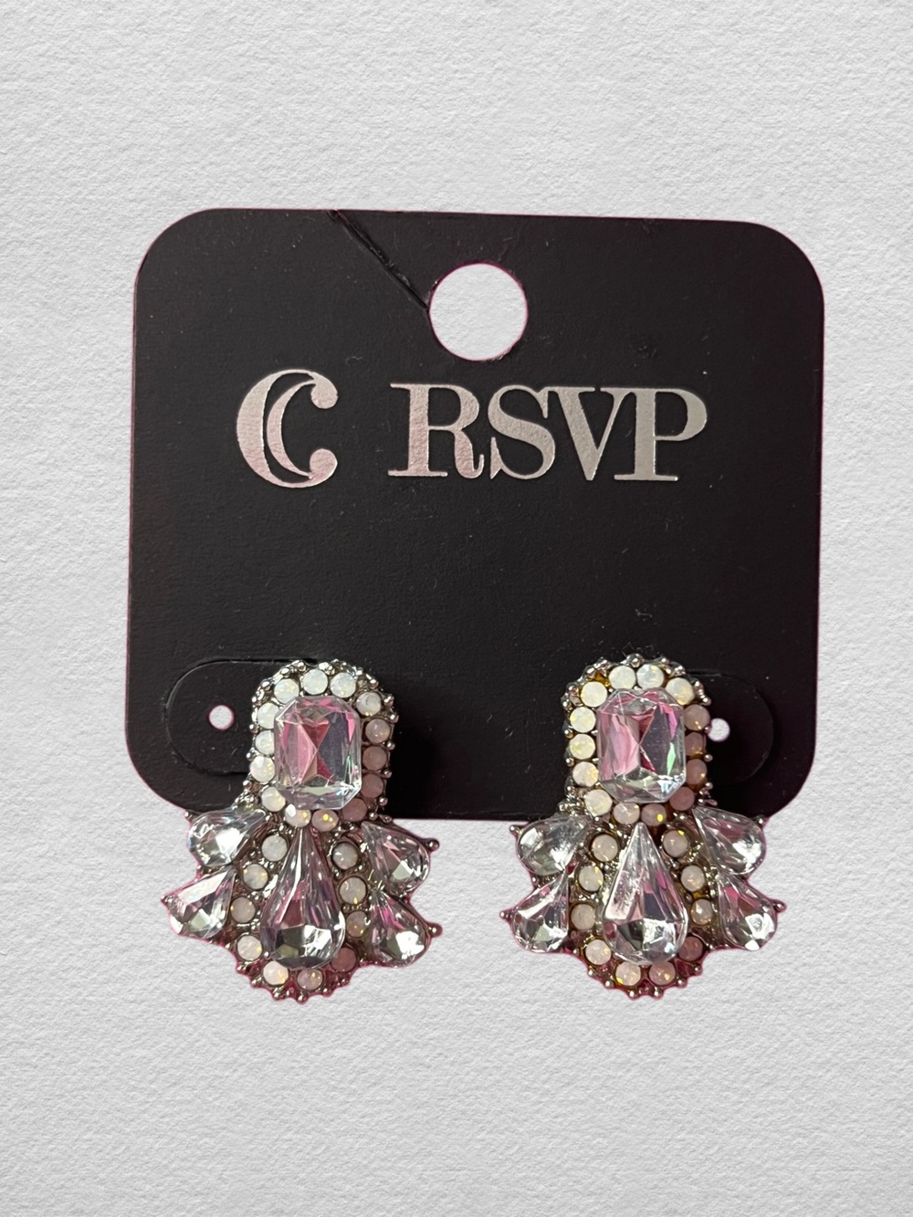 Iridescent Crystal Cluster Earrings